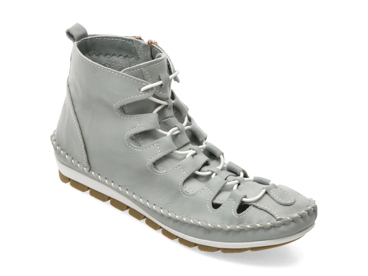 Ghete Flavia Passini Albastre, 2175, Din Piele Naturala