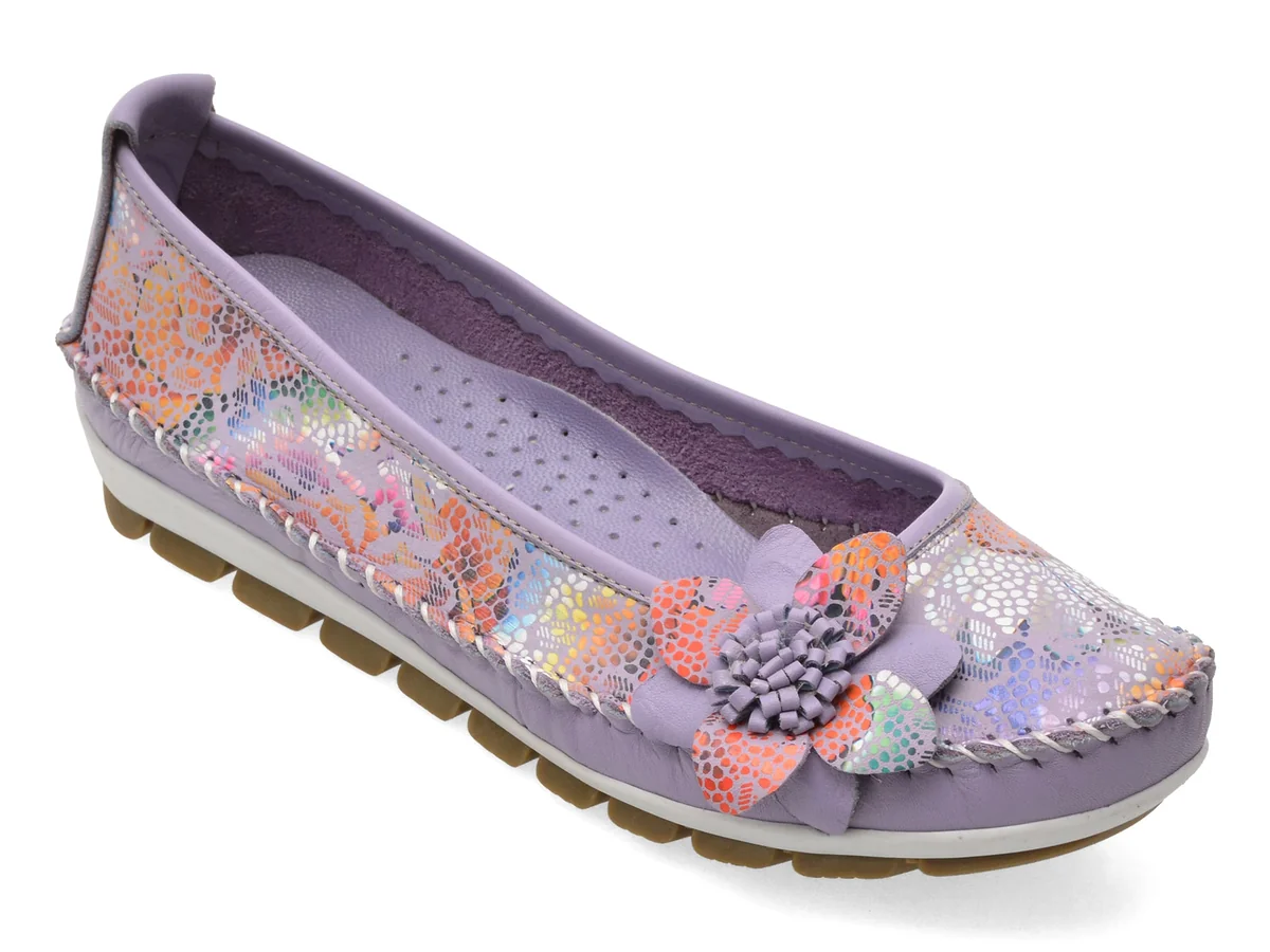 Balerini Flavia Passini Mov, 127, Din Piele Naturală