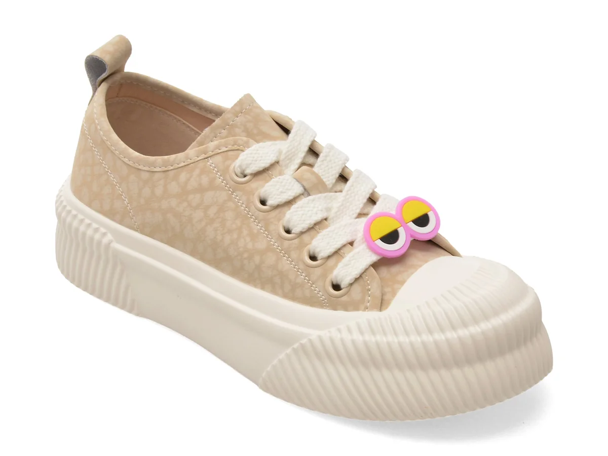 Pantofi Sport Pass Collection Bej, MQ60010, Din Piele Naturala
