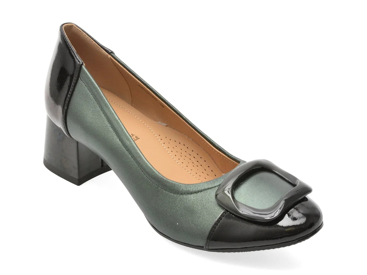 Pantofi Eleganti Karisma Verzi, JI60008, Din Piele Naturala