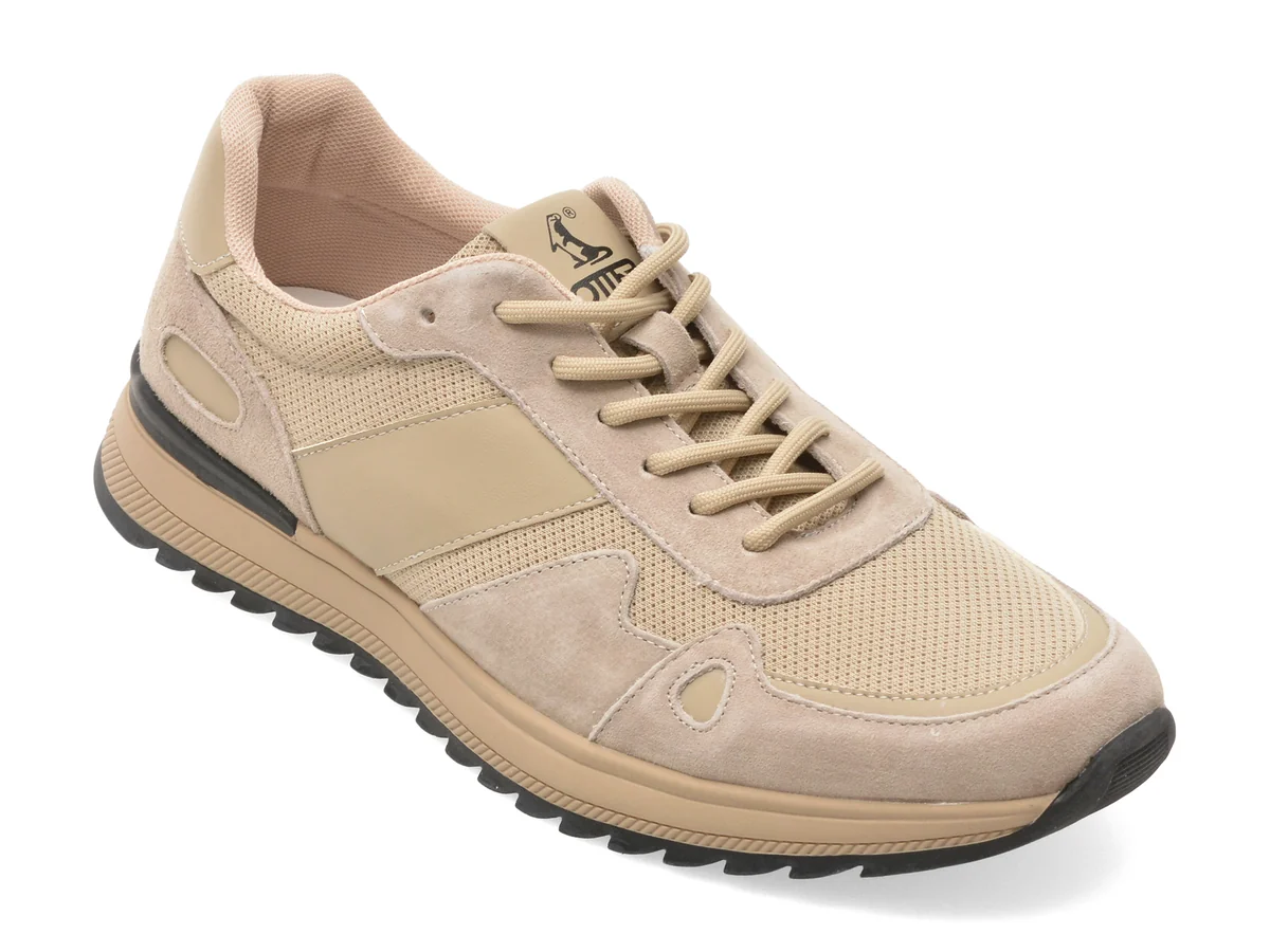 Pantofi Sport Otter Gri, E660005, Din Material Textil Și Piele Naturală
