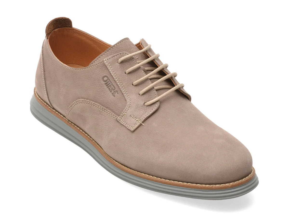Pantofi Otter Gri, A35, Din Năbuc