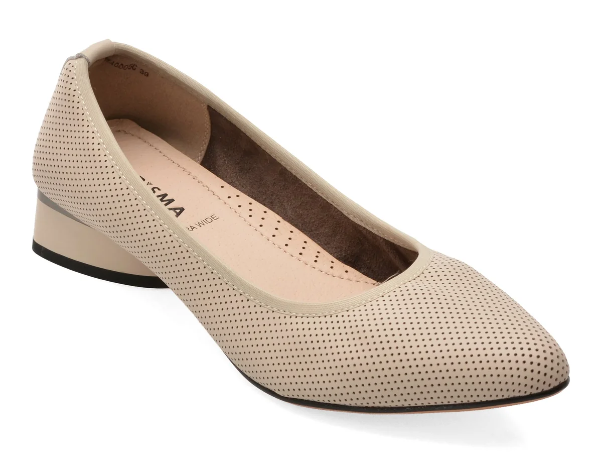 Pantofi Eleganti Karisma Bej, JY40005, Din Piele Naturala