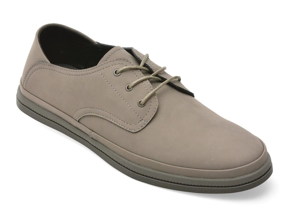 Pantofi Otter Gri, J260013, Din Piele Naturala