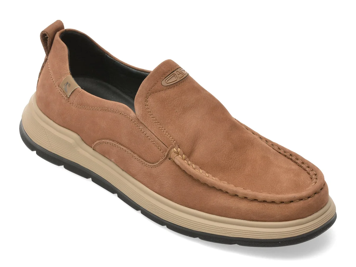 Mocasini Otter Maro, E660010, Din Piele Naturală