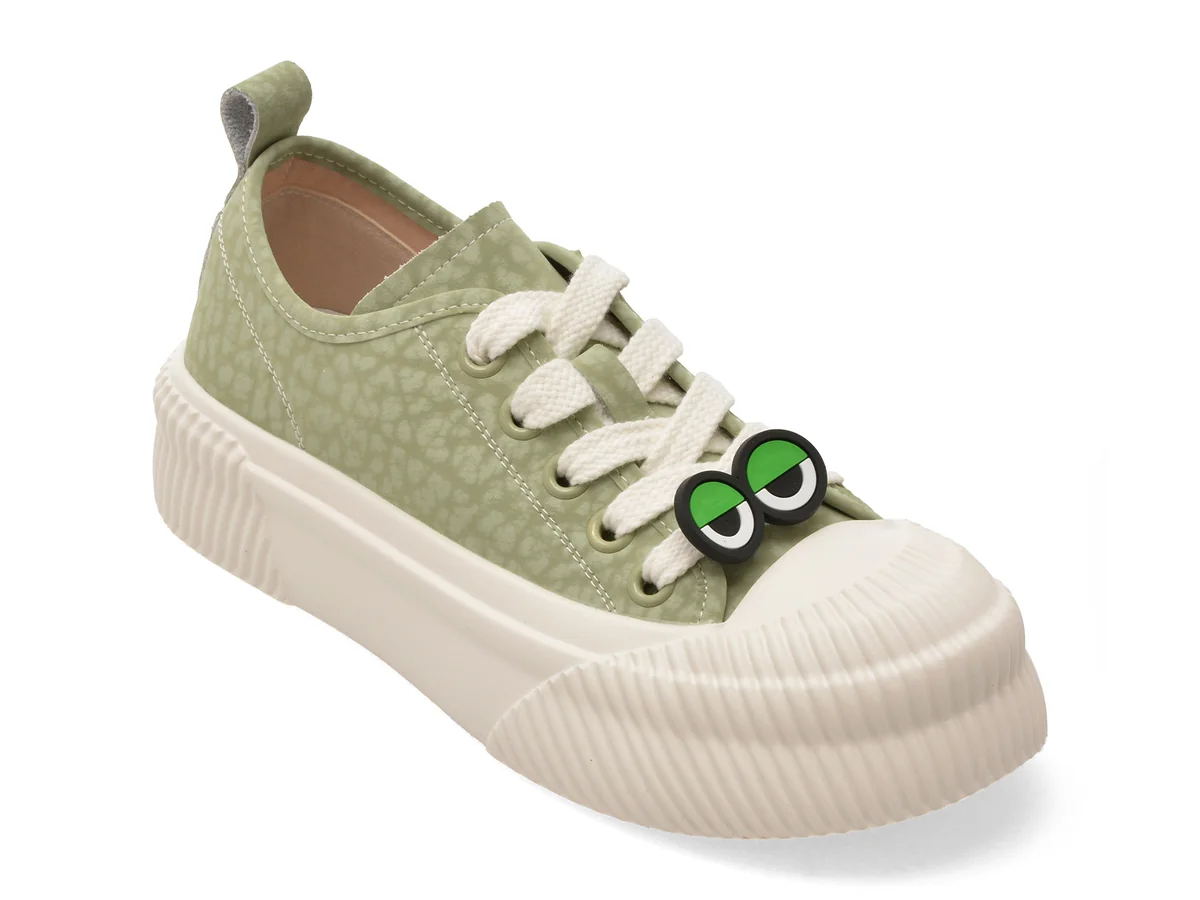 Pantofi Sport Pass Collection Verzi, MQ60010, Din Piele Naturală