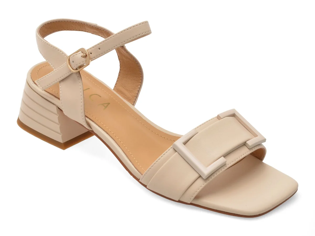 Sandale Epica Bej, UZ1910, Din Piele Naturală