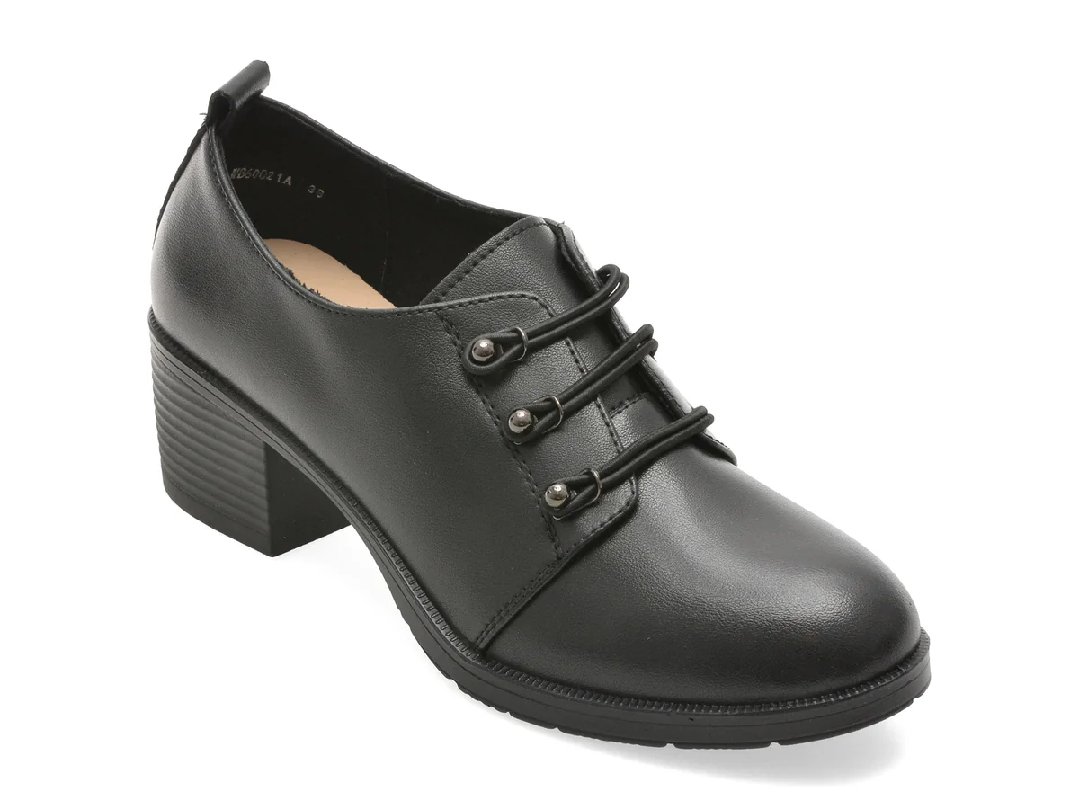 Pantofi Karisma Negri, WB60021, Din Piele Naturala