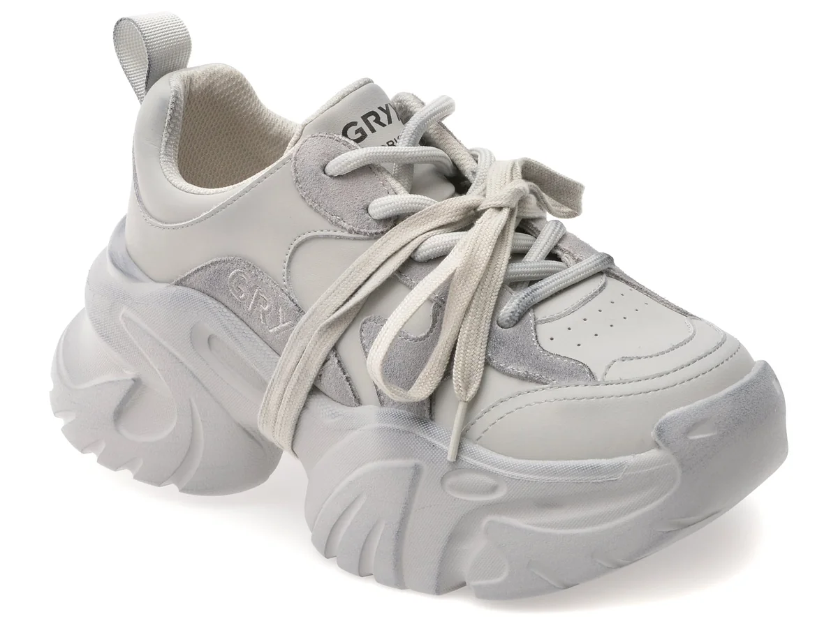 Pantofi Sport Gryxx Gri 57015 Din Piele Naturală