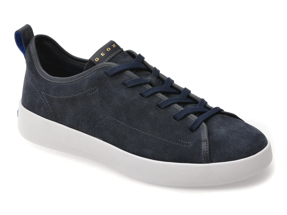 Pantofi Sport Geox Bleumarin, U655KA, Din Piele Întoarsă