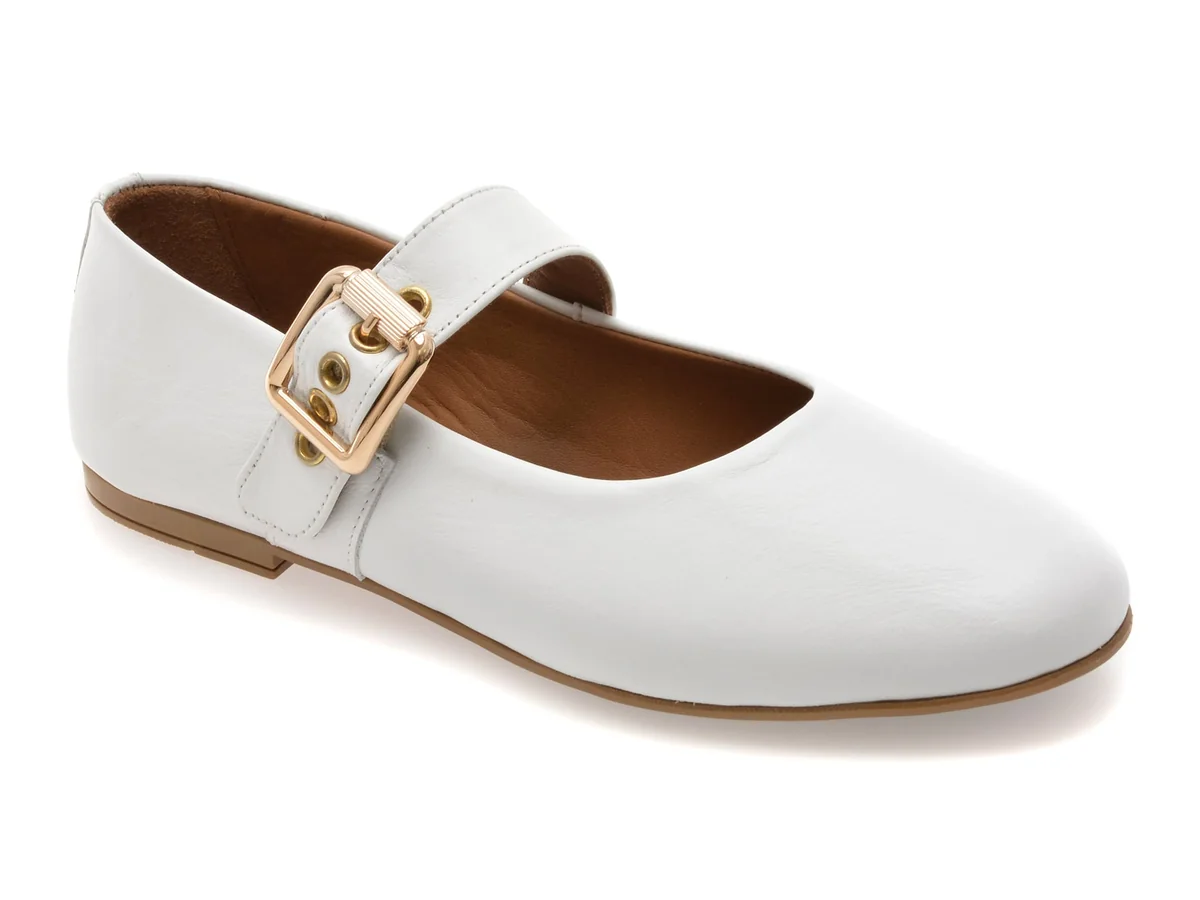 Balerini Flavia Passini Albi, 152, Din Piele Naturala