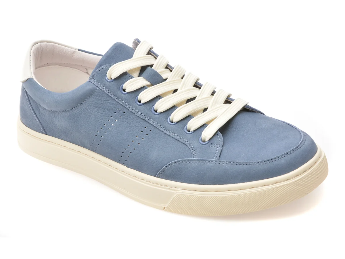 Pantofi Sport Epica Albastri, 1298, Din Piele Naturala