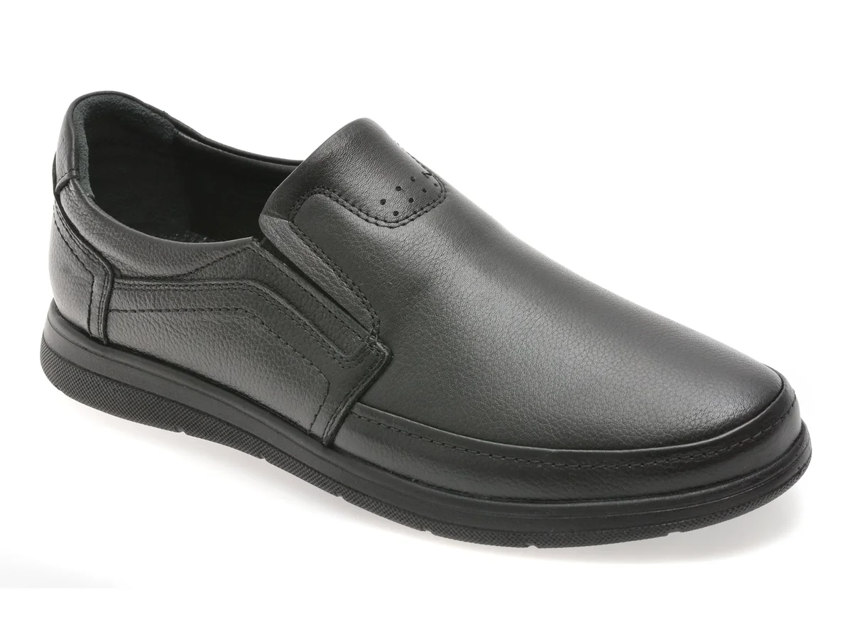 Pantofi Bite The Bullet Negri, Brl902, Din Piele Naturala