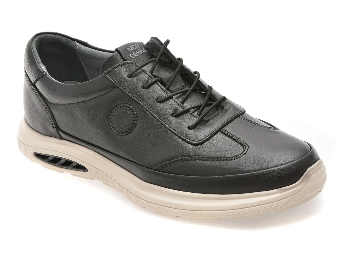 Pantofi Sport Bite The Bullet Negri, FV310, Din Piele Naturală