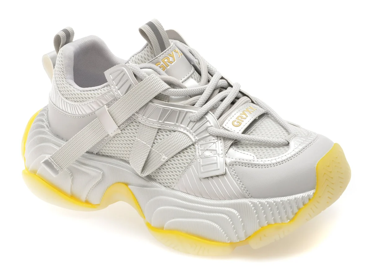 Pantofi Sport Gryxx Argintii, 82561, Din Material Textil