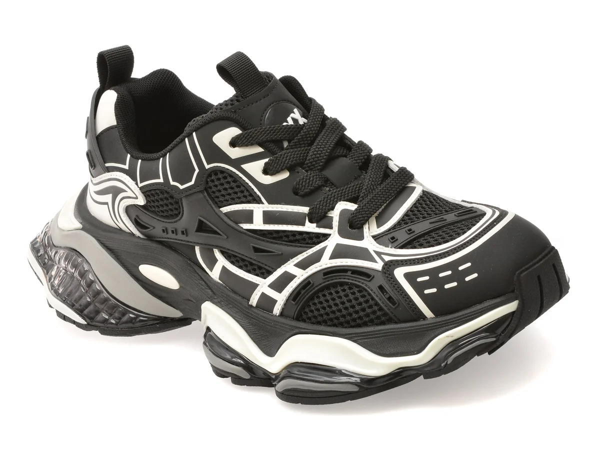 Pantofi Sport Gryxx Negri 66601 Din Material Textil