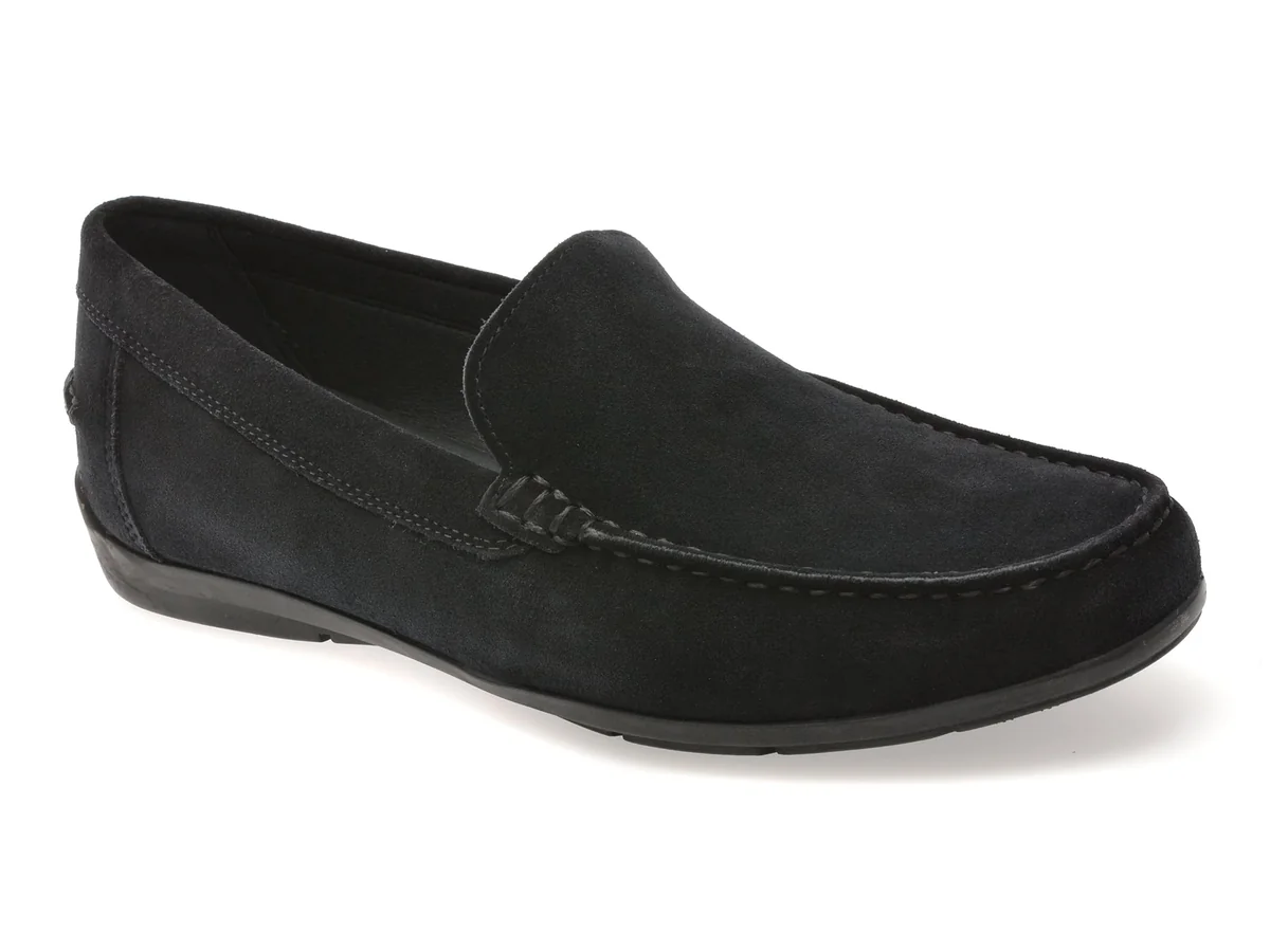 Mocasini Geox Bleumarin, U55Q3A, Din Piele Întoarsă