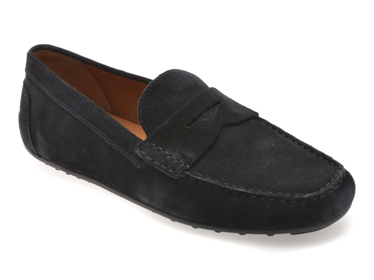 Mocasini Geox Bleumarin, U653KB, Din Piele Întoarsă
