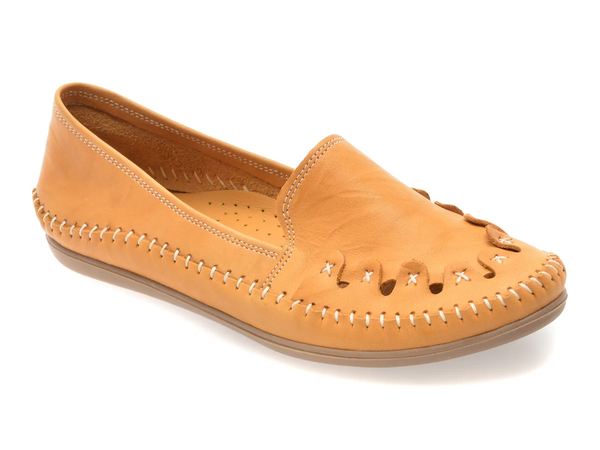 Pantofi Flavia Passini Galbeni, 429, Din Piele Naturala