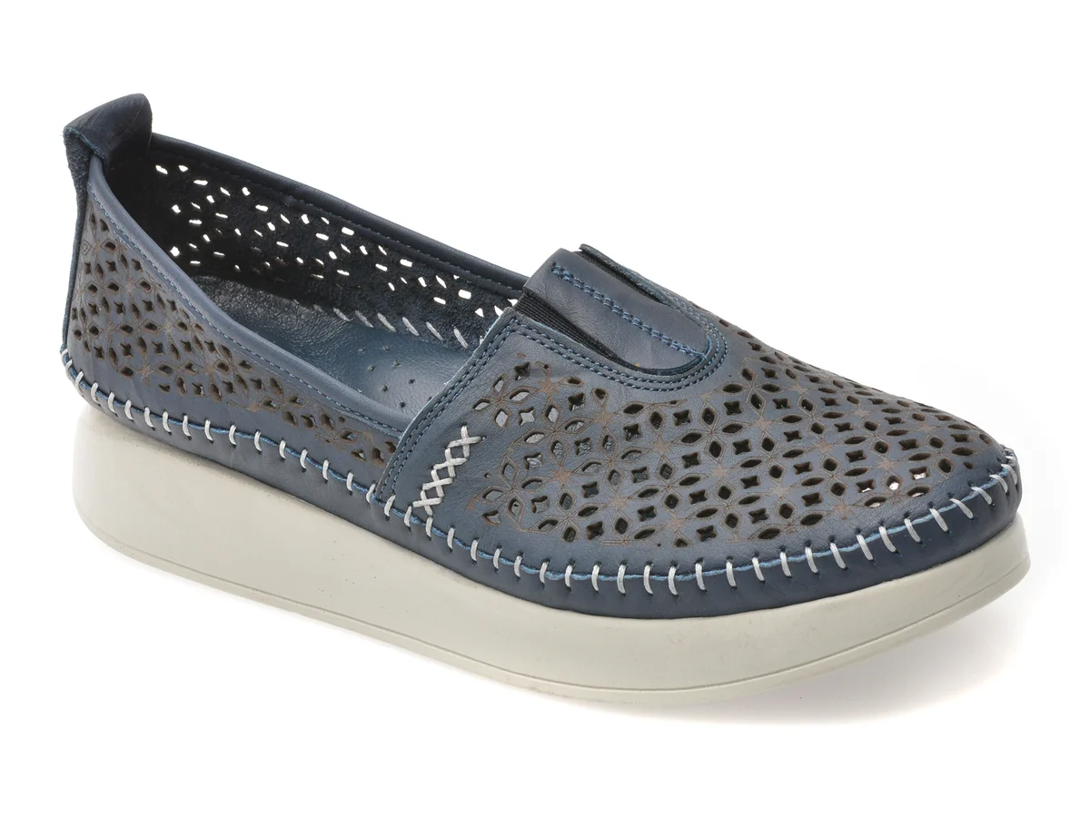 Pantofi Flavia Passini Bleumarin, 2712L, Din Piele Naturala