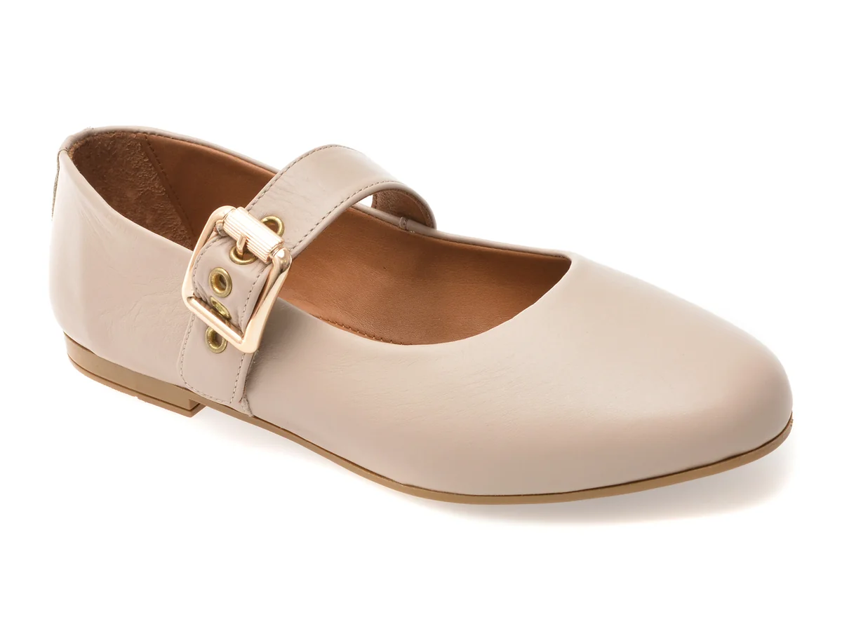 Balerini Flavia Passini Gri, 152, Din Piele Naturala