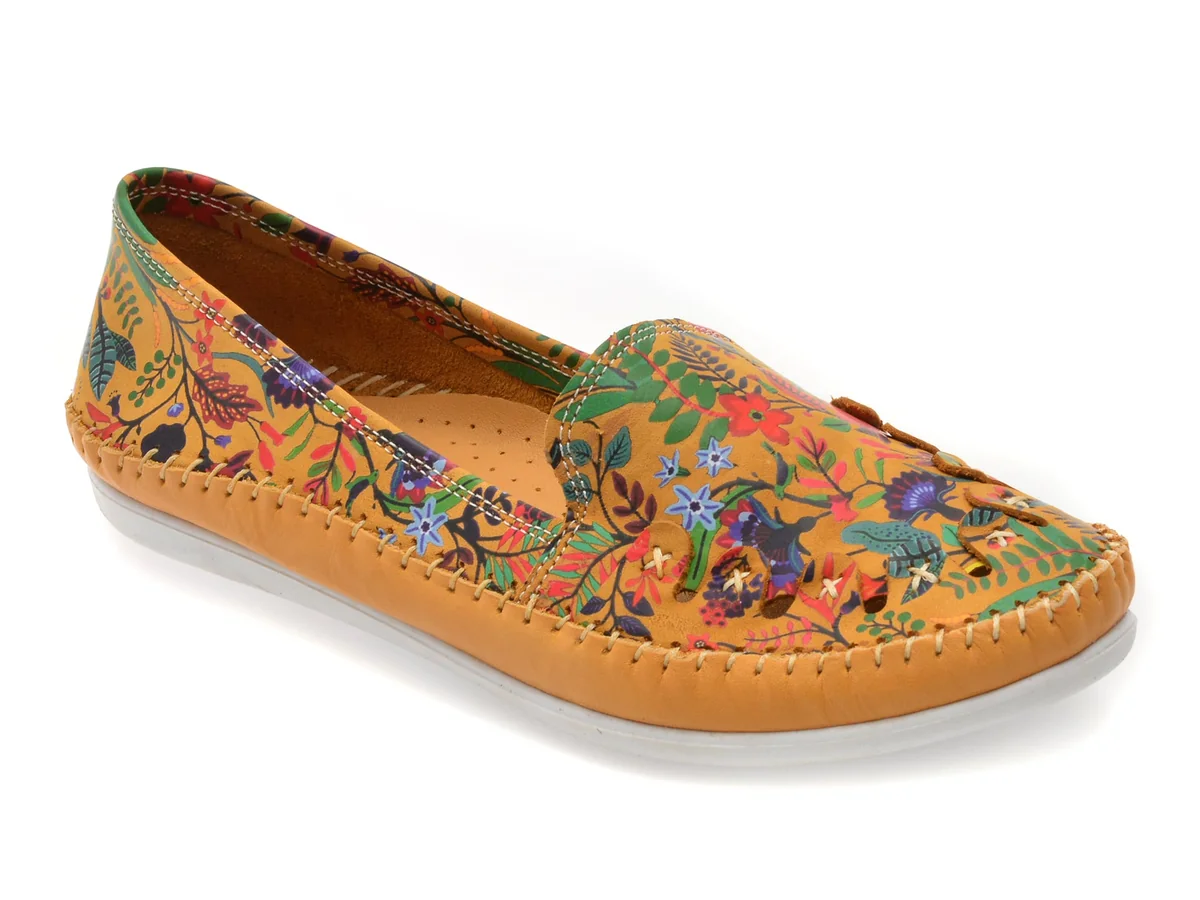 Pantofi Flavia Passini Galbeni 429 Din Piele Naturala