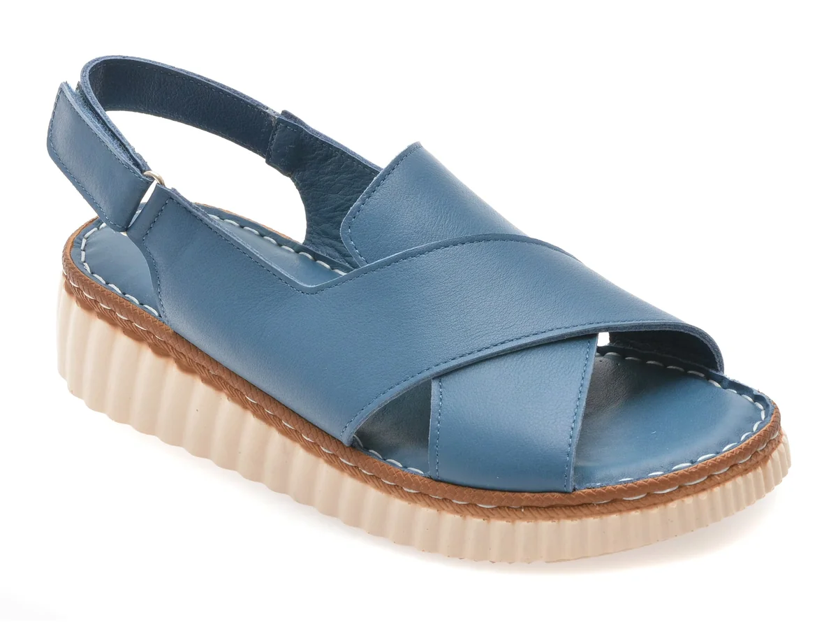 Sandale Gryxx Albastre, CS3205, Din Piele Naturala