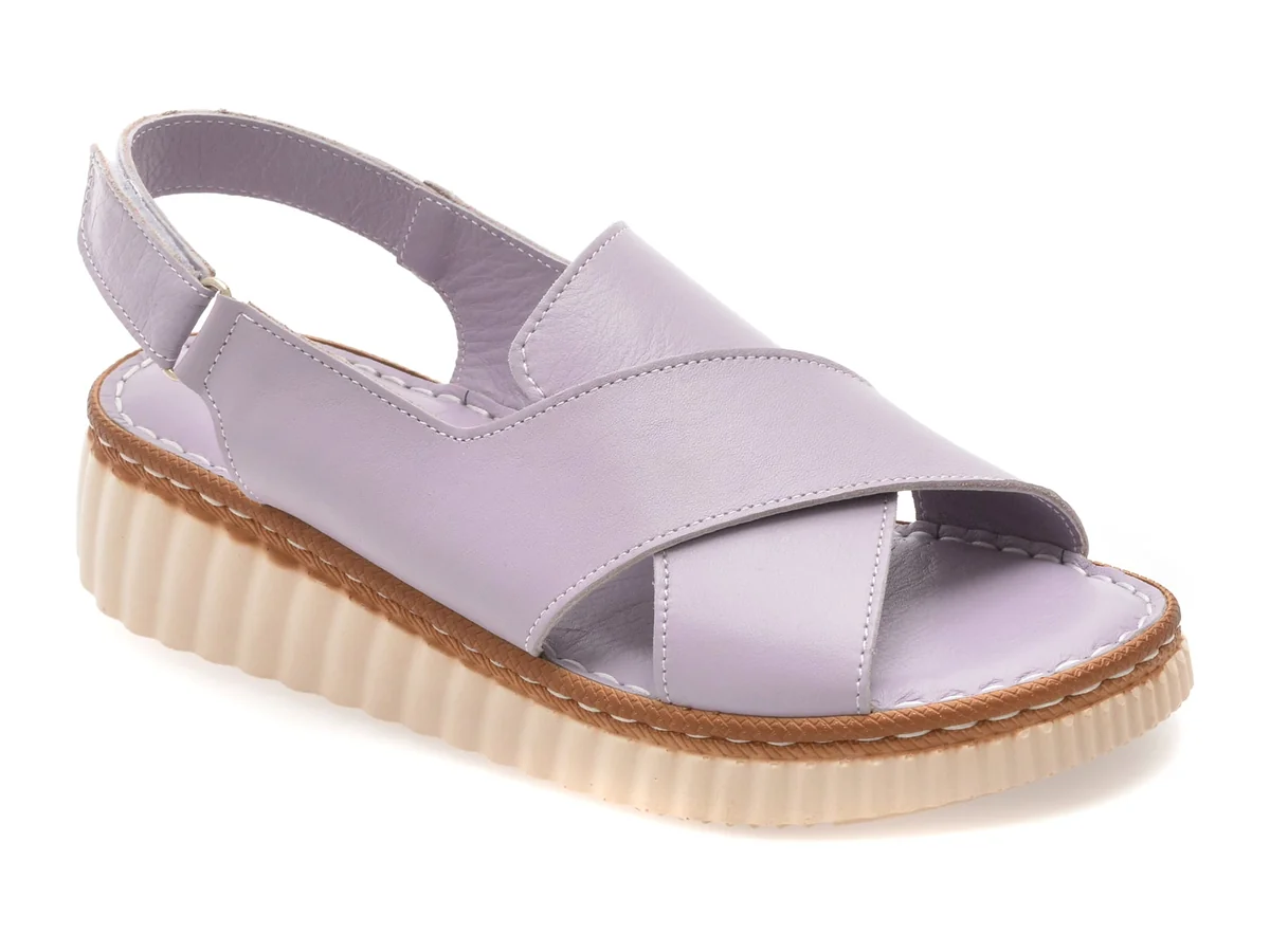 Sandale Gryxx Mov, Cs3205, Din Piele Naturala