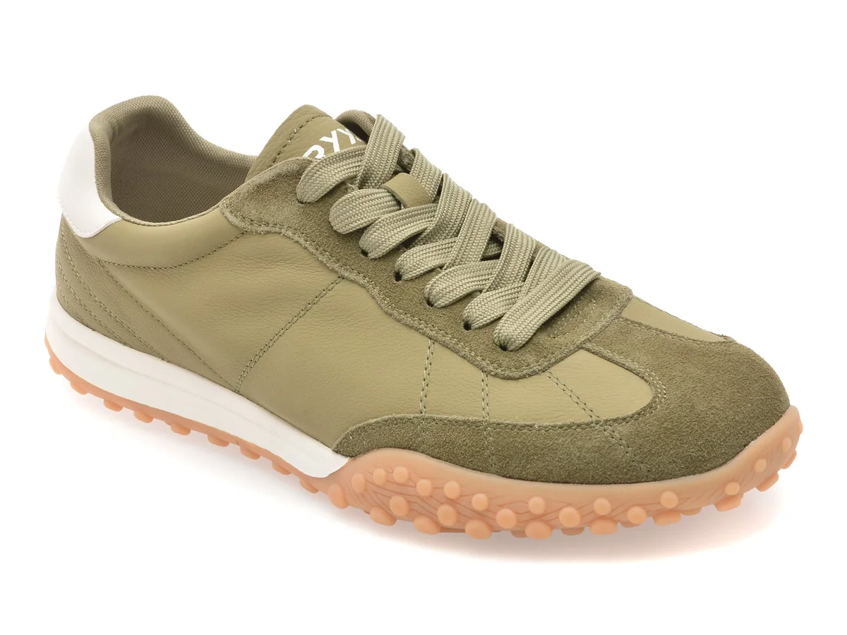 Pantofi Sport Gryxx Verzi, 1338, Din Piele Naturala