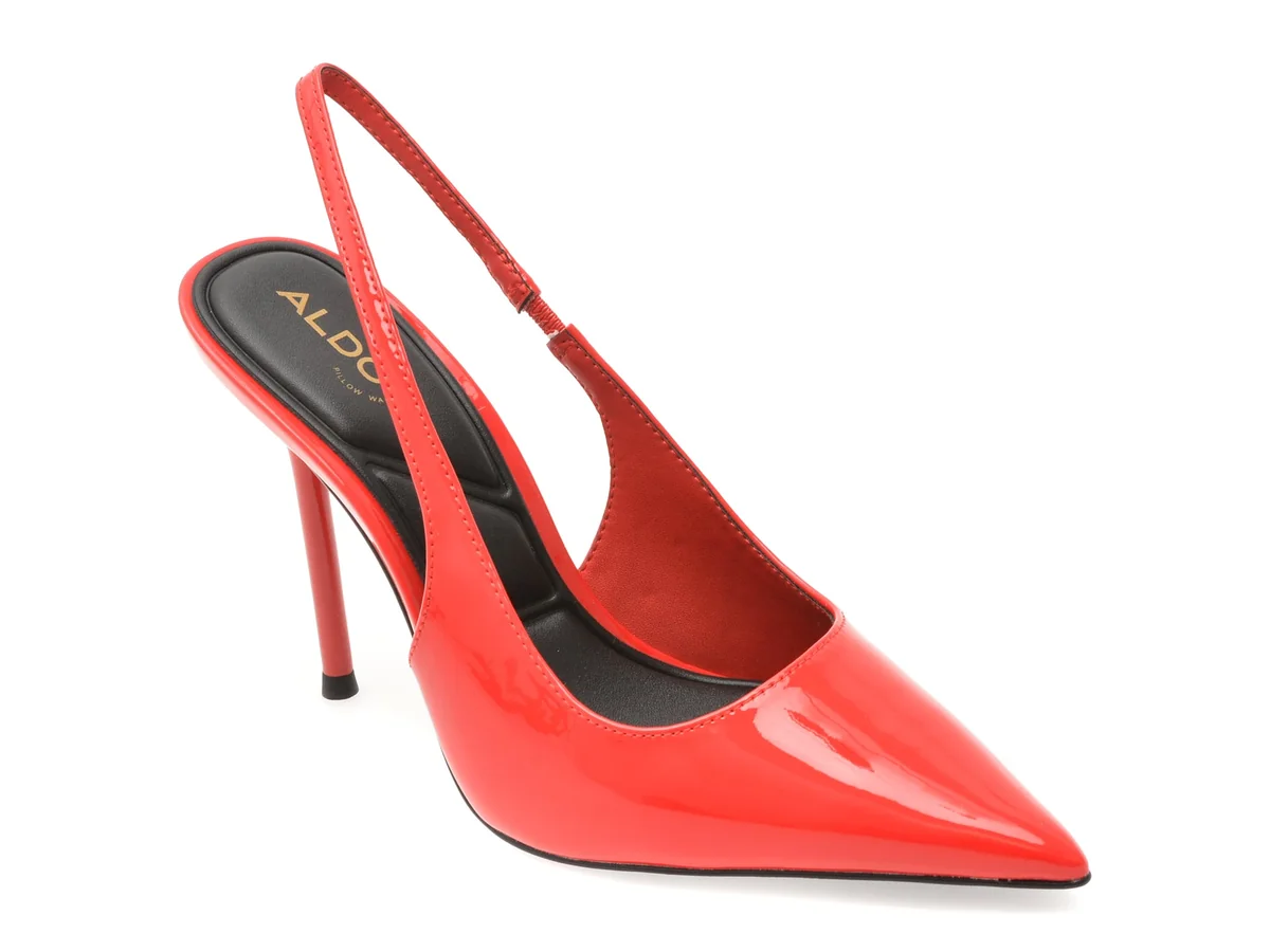 Pantofi Eleganți Aldo Roșii, Puckerup 600, Din Piele Ecologică