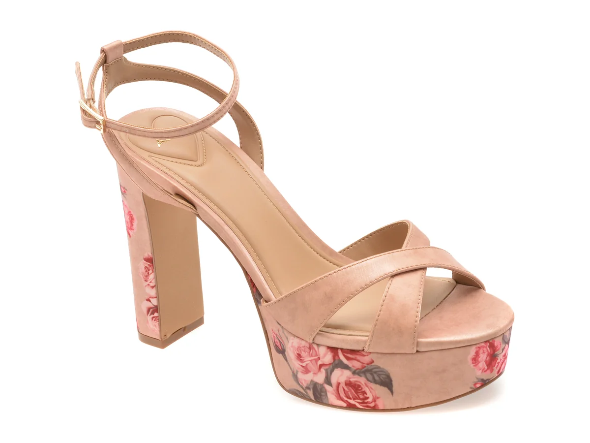 Sandale Elegante Aldo Bej, Rosine 287, Din Material Textil