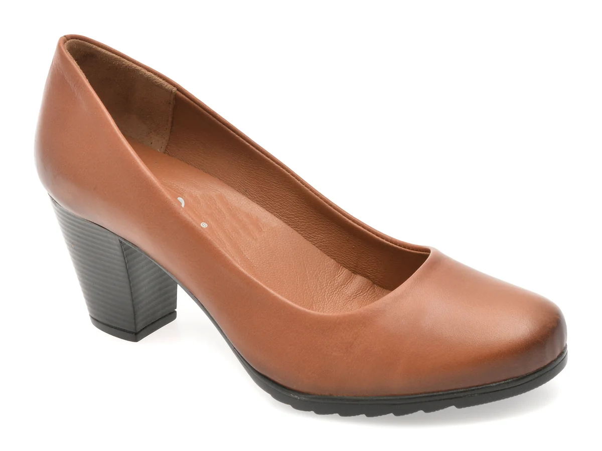 Pantofi Eleganți EvIda Maro, Ev301, Din Piele Naturală