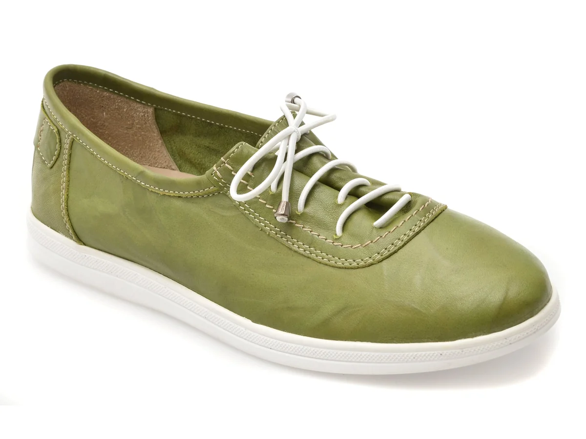 Pantofi Evidea Verzi, EV2746, Din Piele Naturală