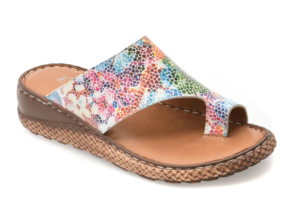 Papuci Evidea Albi, Ev2875, Din Piele Naturală