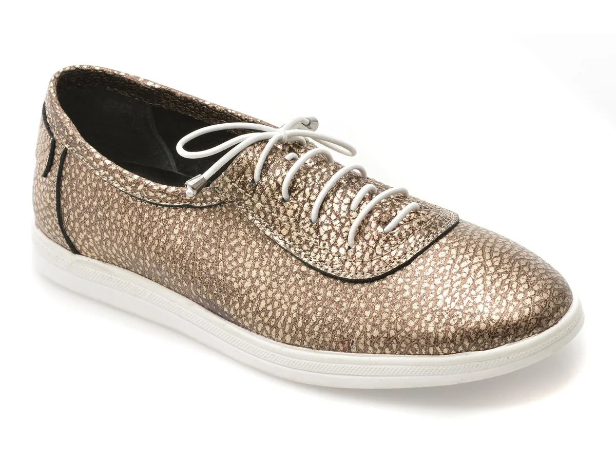Pantofi Evrita Aurii, EV2746, Din Piele Naturala