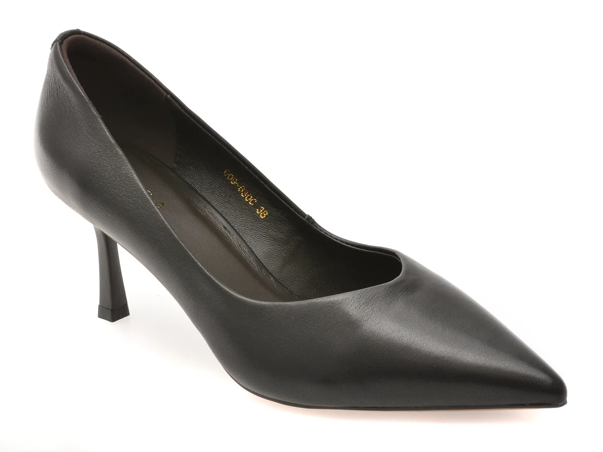 Pantofi Eleganti Epica Negri, G09630, Din Piele Naturala