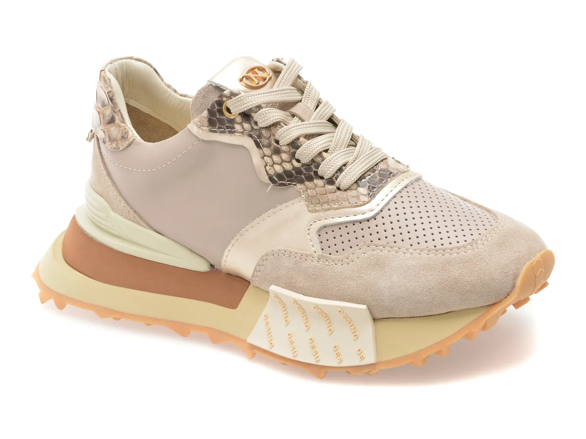 Pantofi Sport Erisma Gri, 1356987, Din Piele Naturala