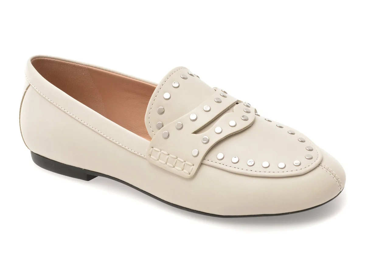 Mocasini Geox Bej, D654JC, Din Piele Naturală