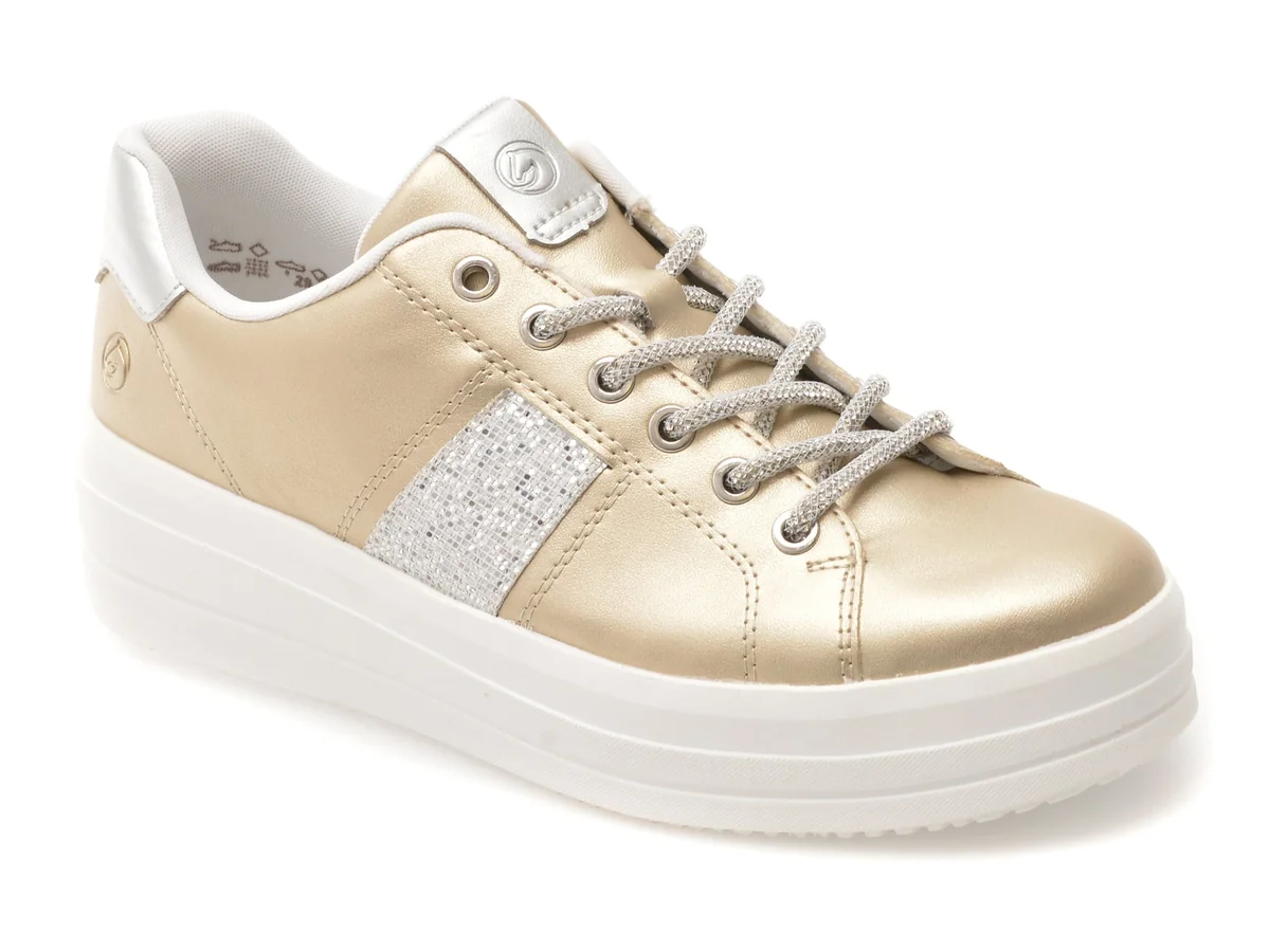 Pantofi Sport Remonte Aurii, D1C10, Din Piele Ecologică