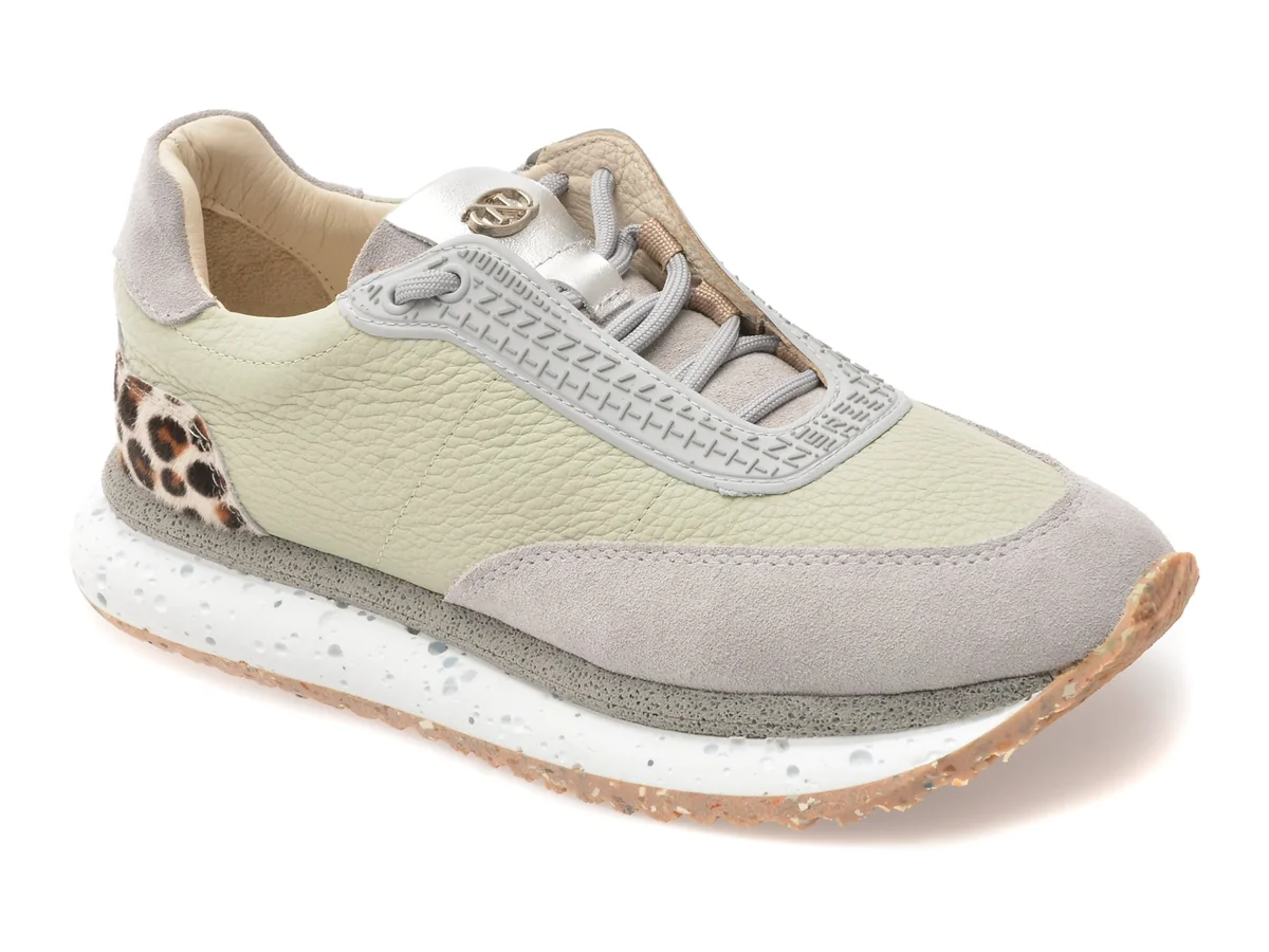 Pantofi Sport Erisma Gri, 1356803, Din Piele Naturala