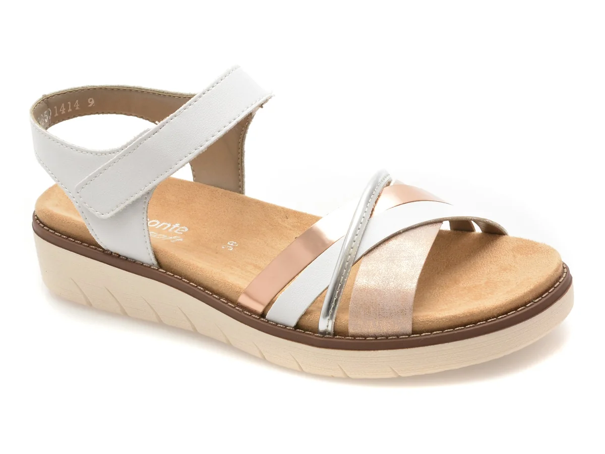 Sandale Remonte Albe, D2058, Din Piele Ecologica
