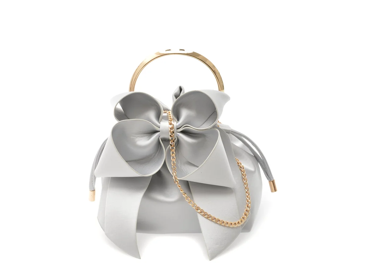 Geanta Epica Argintie, 1050, Din Piele Ecologică