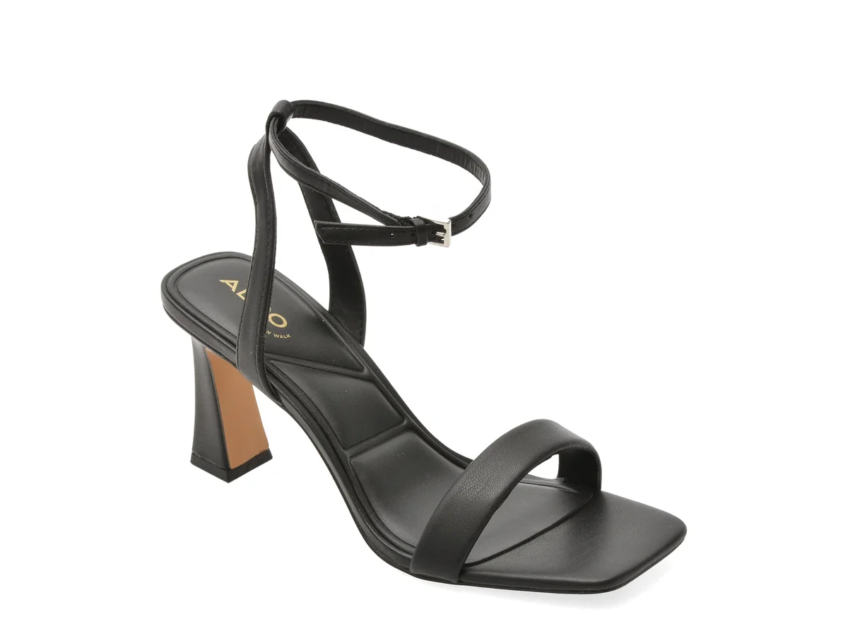 Sandale Elegante Aldo Negre, Austorai 007, Din Piele Ecologică