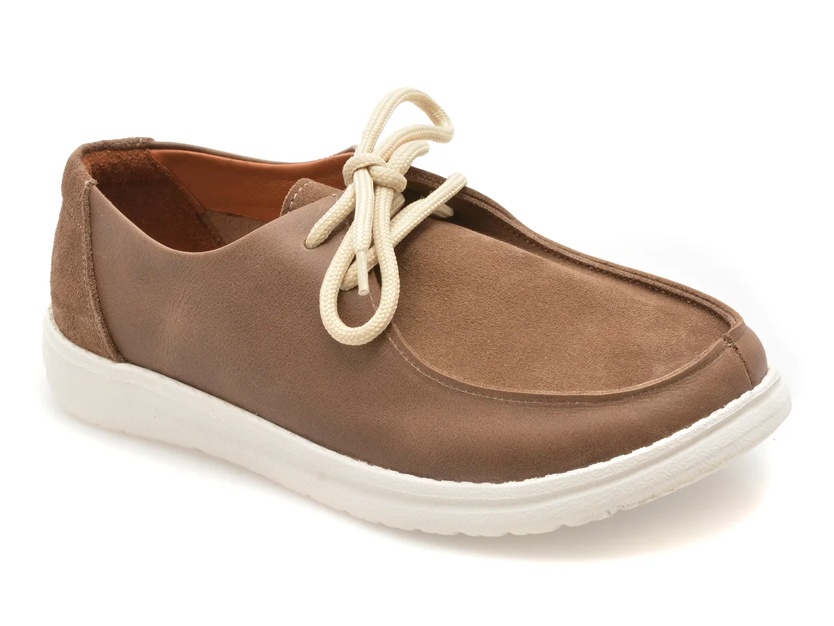 Mocasini Gold Deer Gri, 4534321, Din Piele Naturala