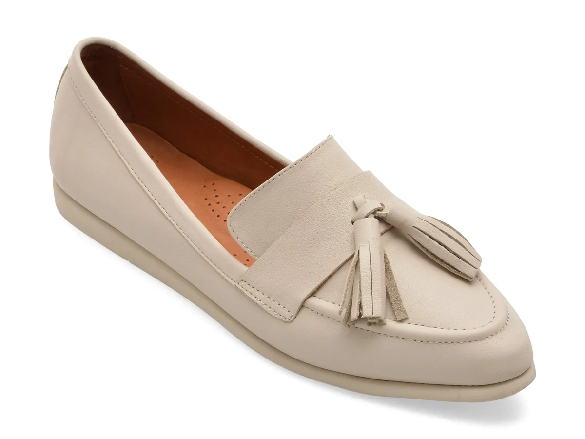 Mocasini Image Bej, 261002, Din Piele Naturală