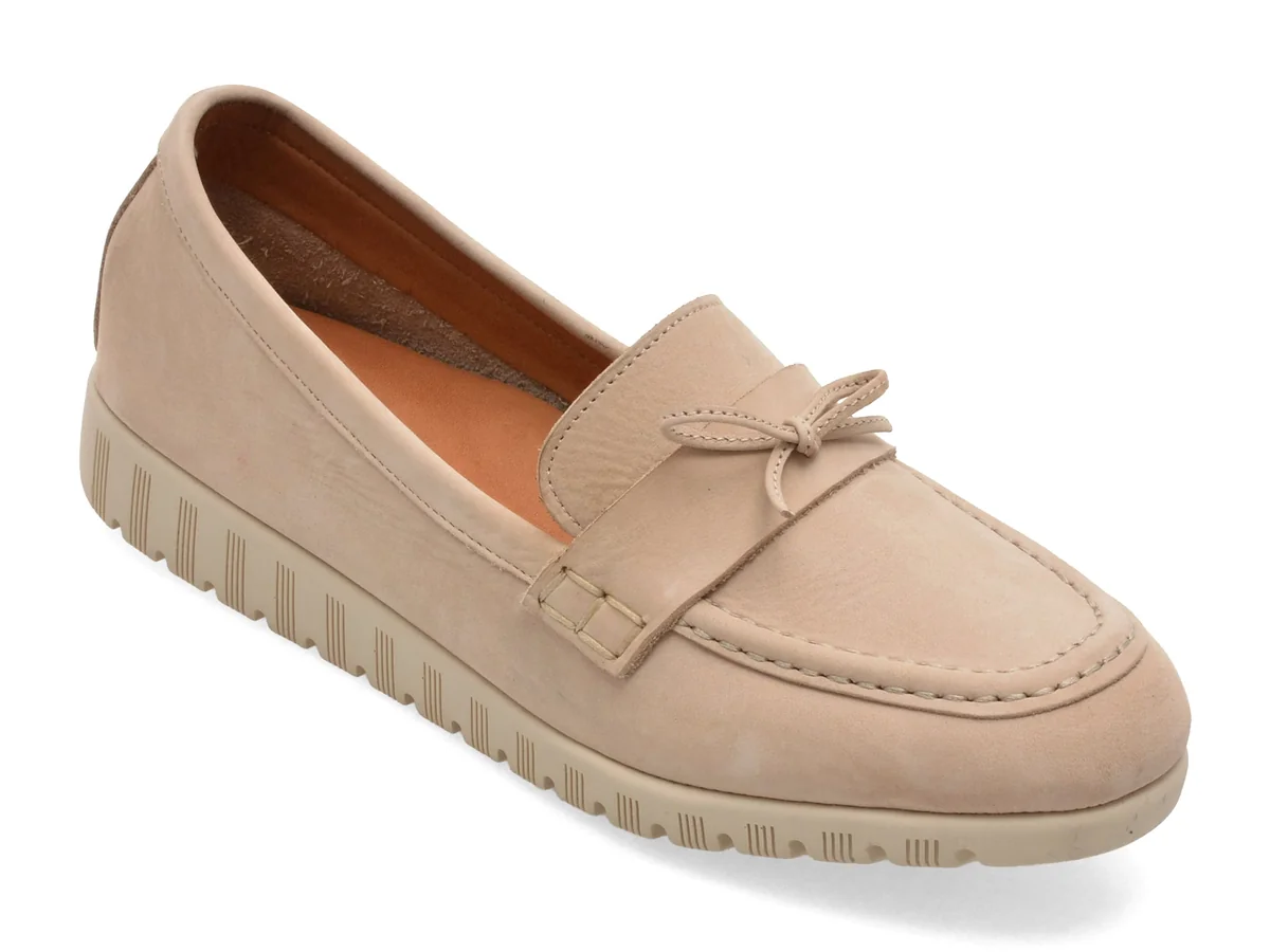 Mocasini Image Bej, 261007, Din Năbuc