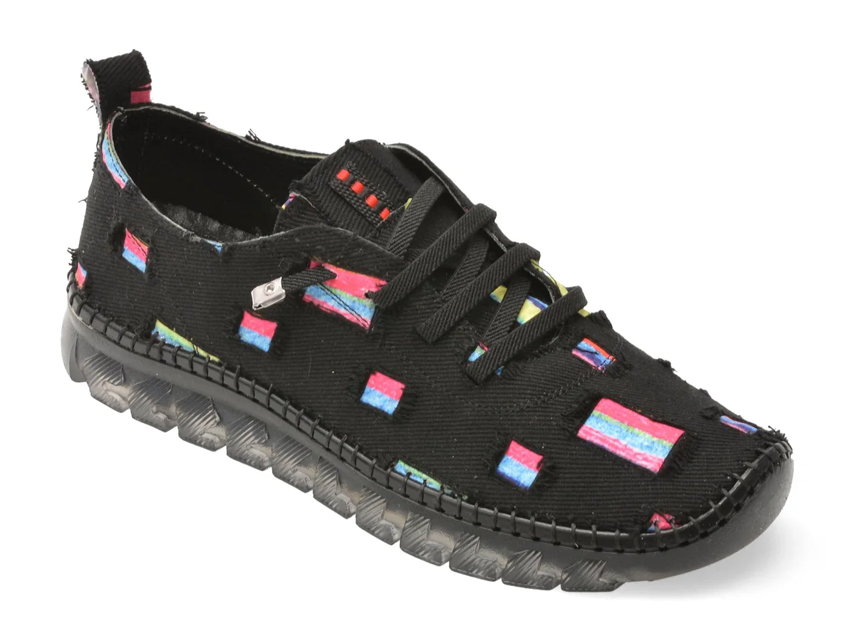 Pantofi Sport Gryxx Negri 501, Din Material Textil