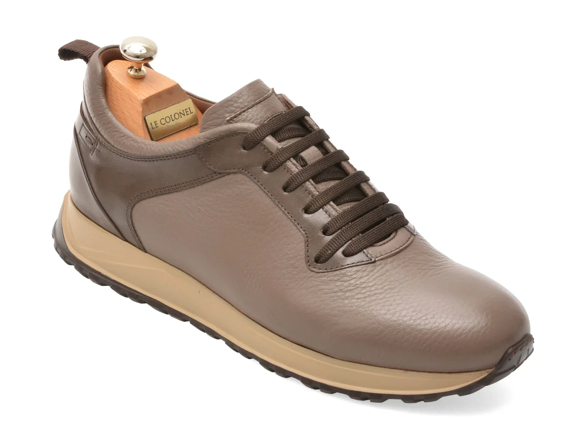 Pantofi Sport Le Colonel Gri, 73528, Din Piele Naturala