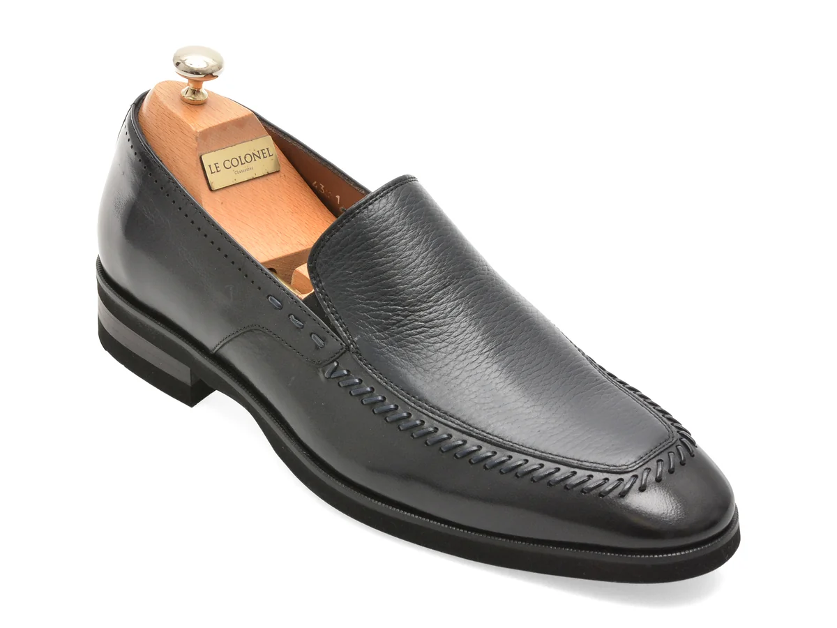 Mocasini Eleganți Le Colonel Bleumarin, 487123, Din Piele Naturală