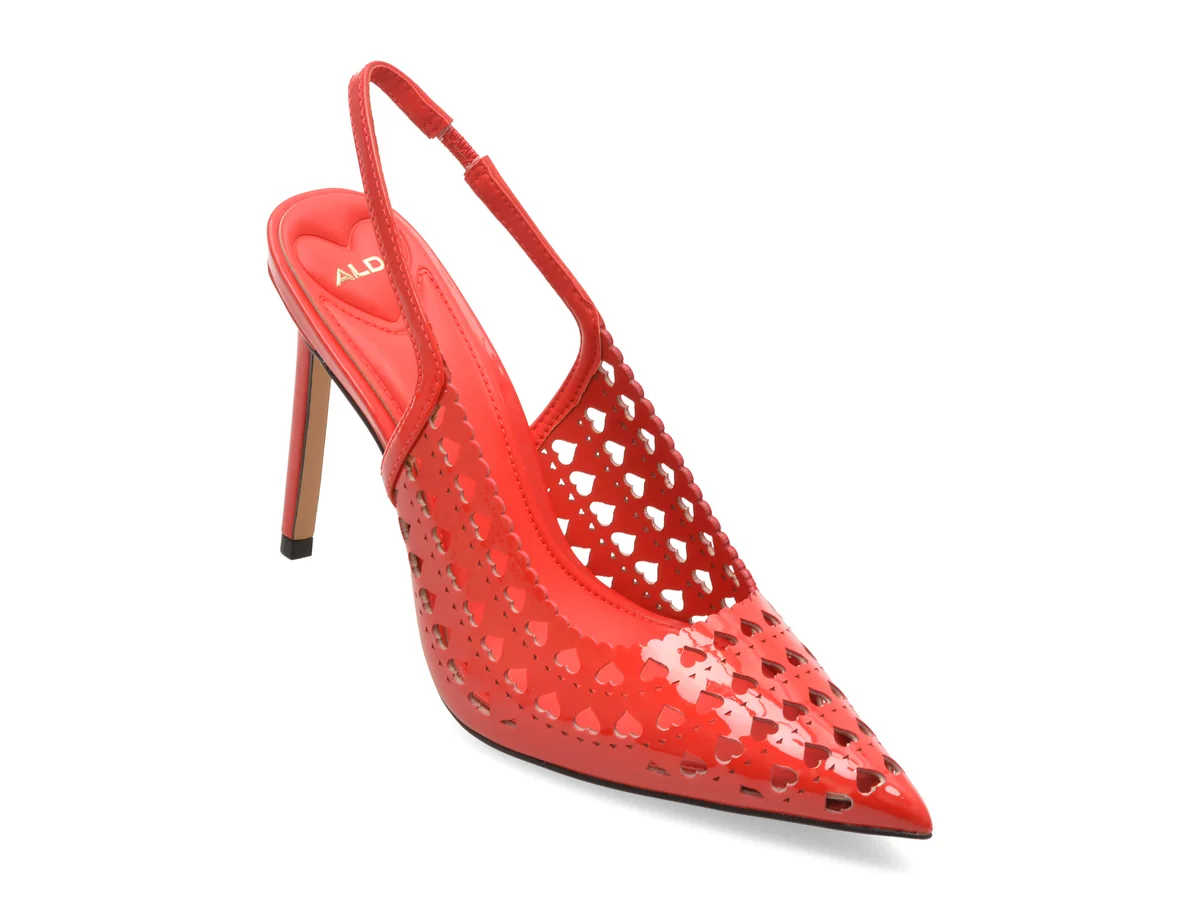 Pantofi Eleganți Aldo Roșii, Lovesling 610, Din Piele Ecologică